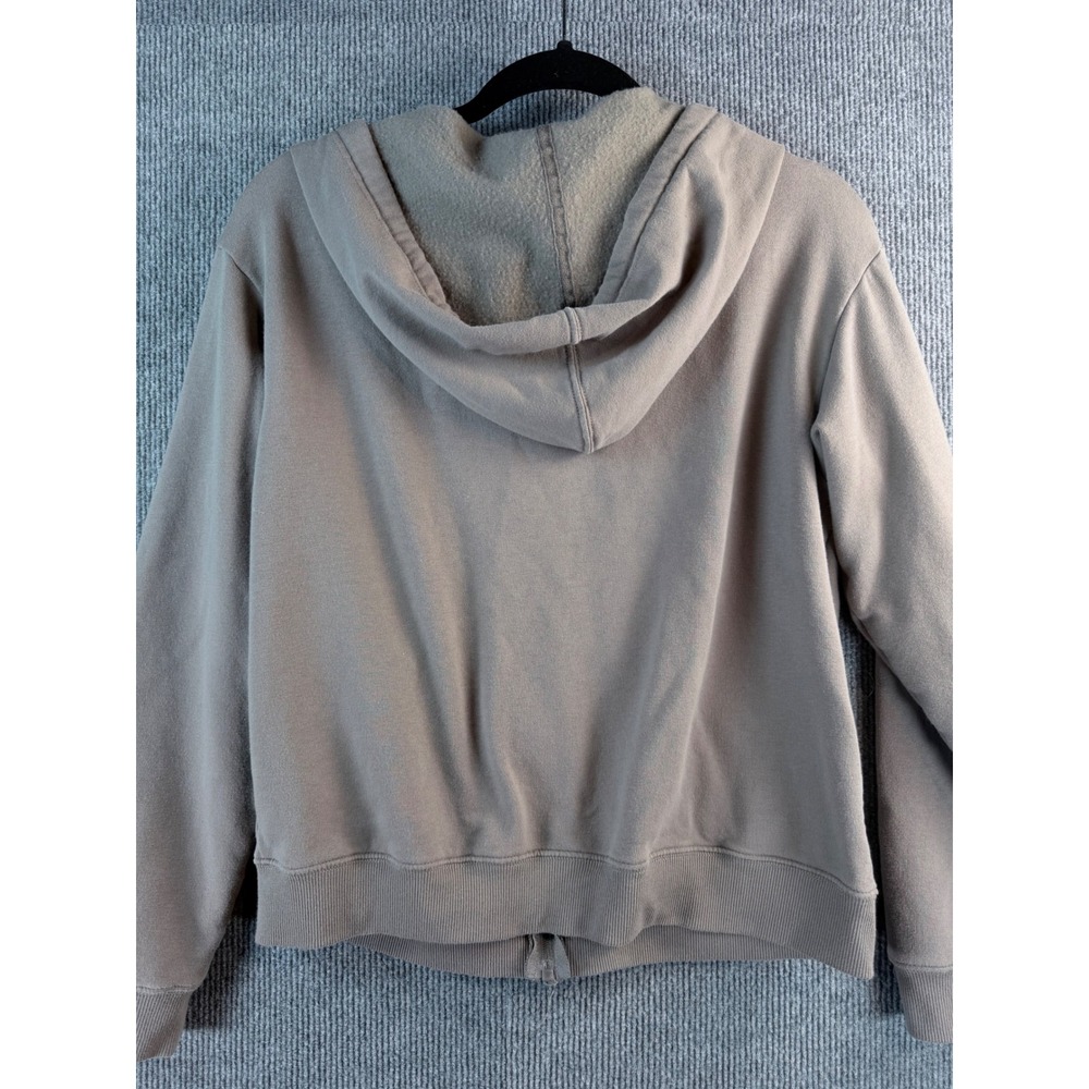 Auden Womens Full Zip Fleece Hoodie Taupe Brown Size M Loungewear Sweatshirt - Picture 3 of 6